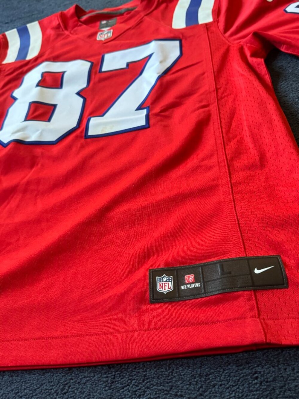 Rob Gronkowski #87 Jersey | New England Patriots Red NFL Jersey | Fan Gear - Picture 2 of 6